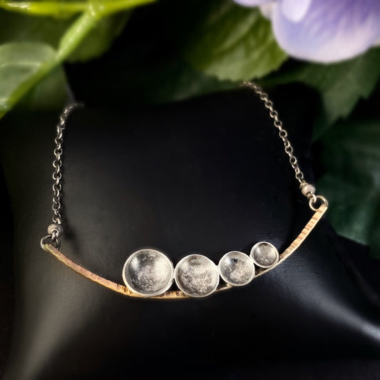 Handmade Mixed Metal Necklace, Made in USA