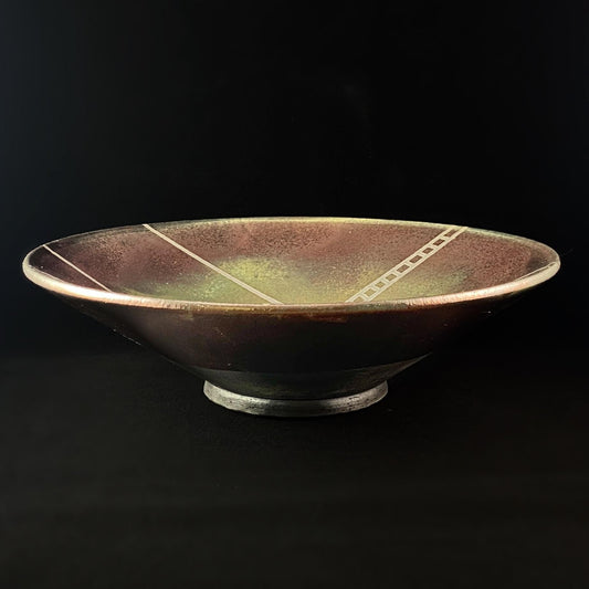 Handmade Mya Bowl, Raku Art Pottery, Decorative Pottery