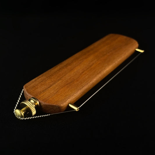 Handmade Natural Wood Handheld Wire Cheese Slicer, Cherry - Handmade in USA