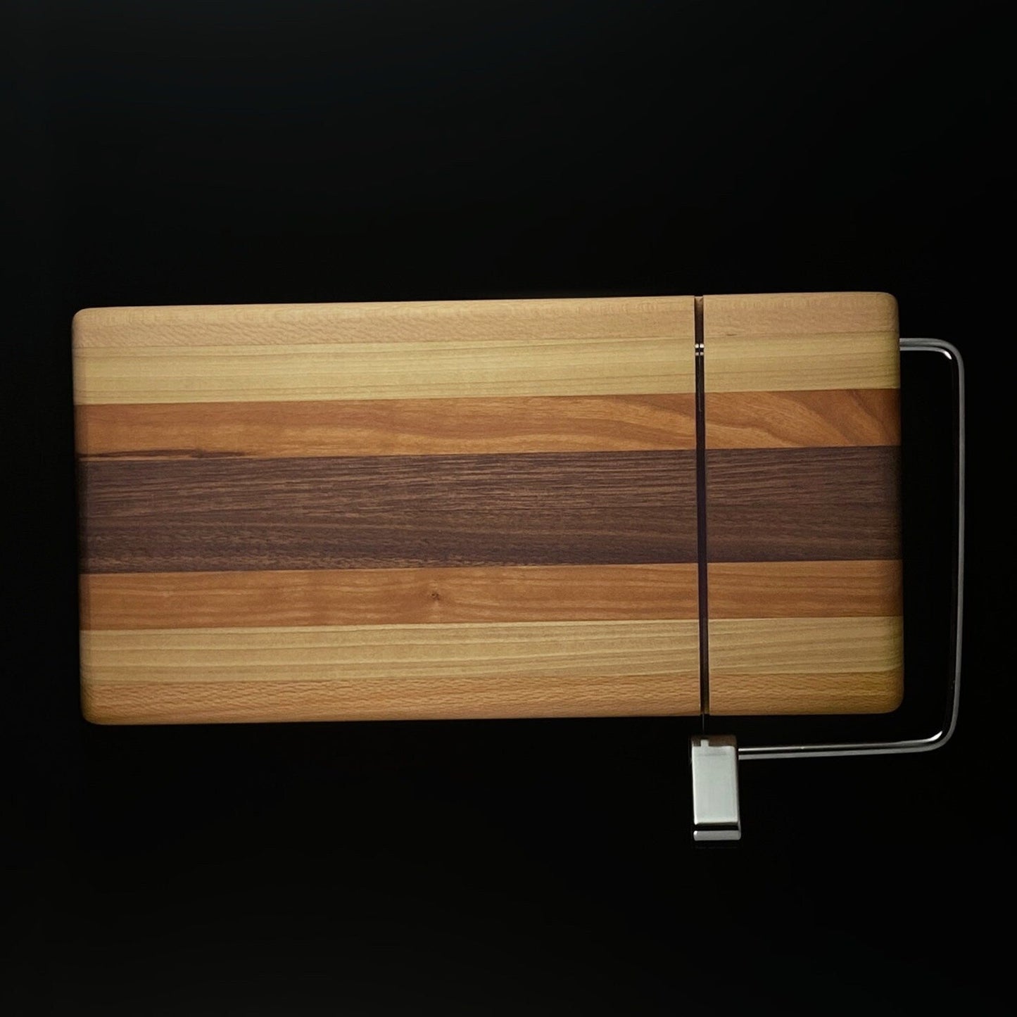Handmade Natural Wood Wire Cheese Slicing Board, Assorted Woods - Handmade in USA