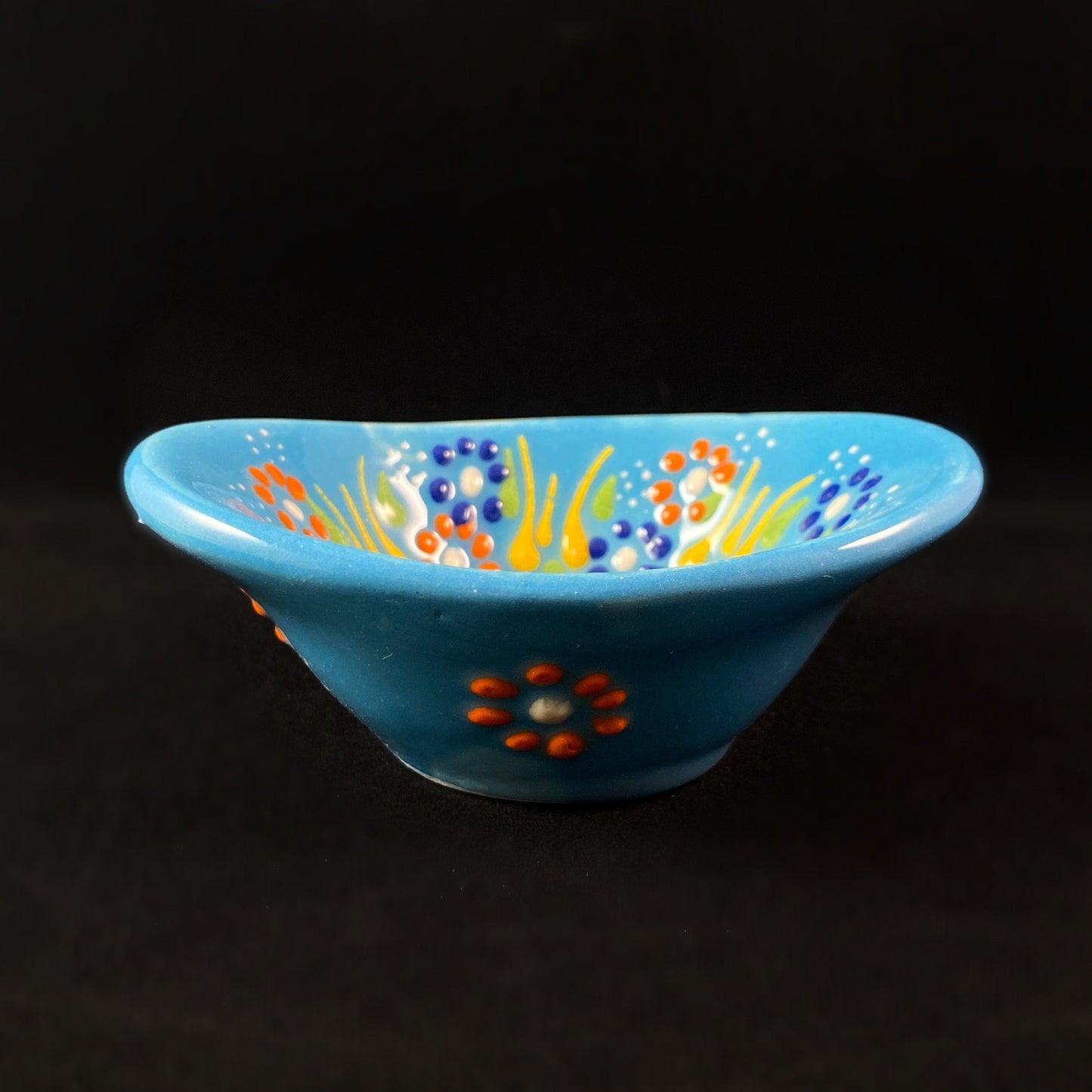 Handmade Oblong Sugar Bowl, Functional and Decorative Turkish Pottery, Cottagecore Style, Light Blue