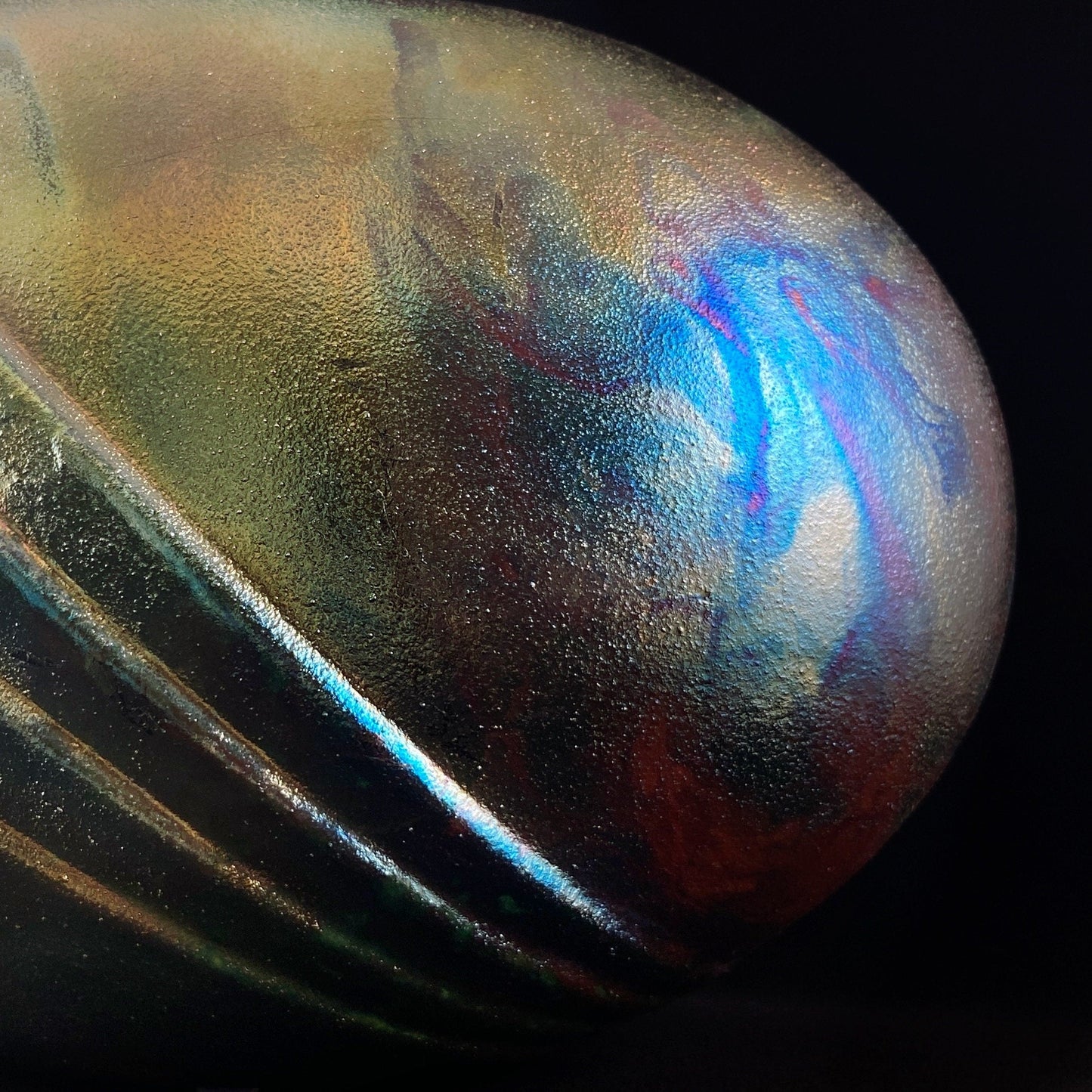 Handmade Oval Deco Vase Raku Art Pottery, Decorative Pottery