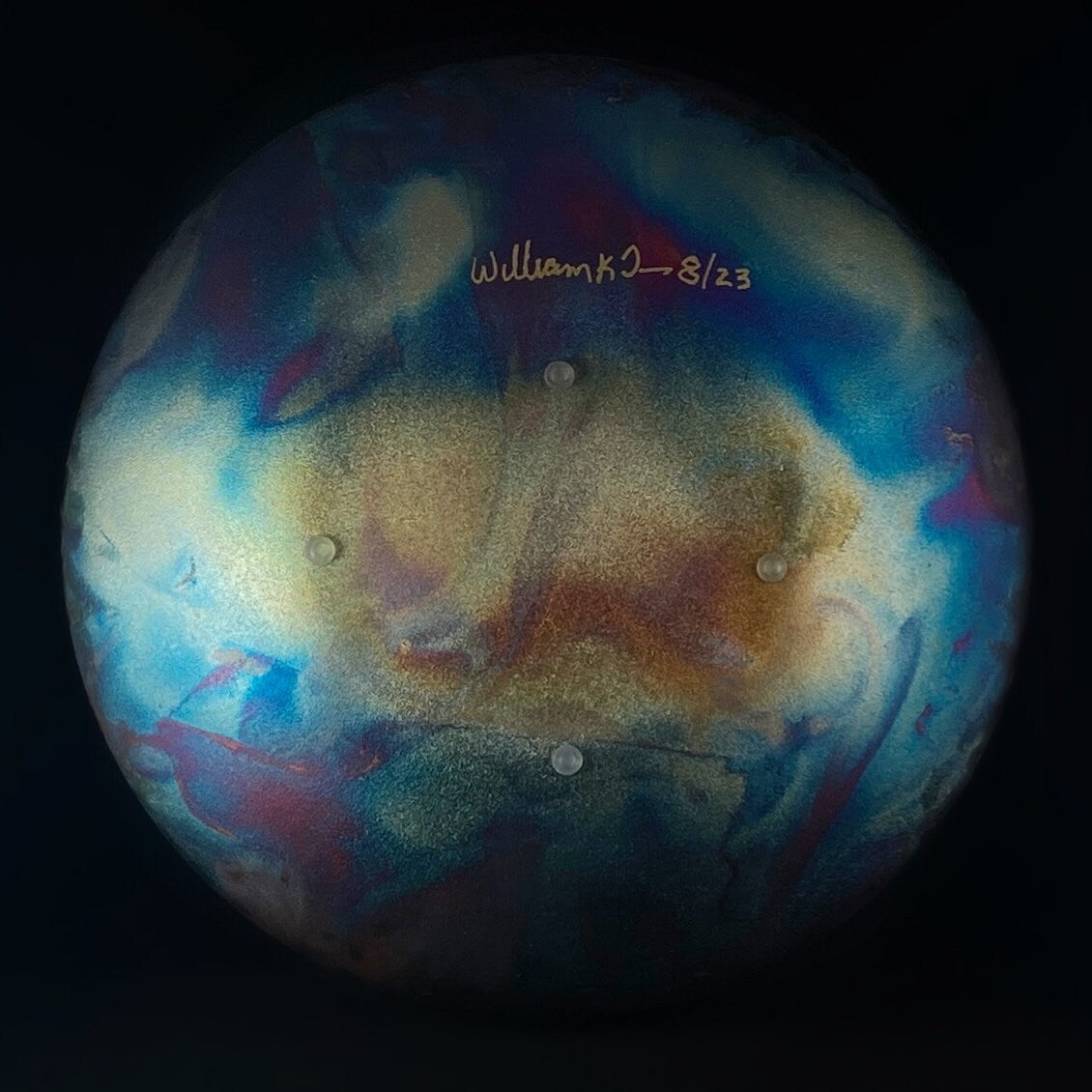 Handmade Pillow Vase, Raku Art Pottery, Decorative Pottery