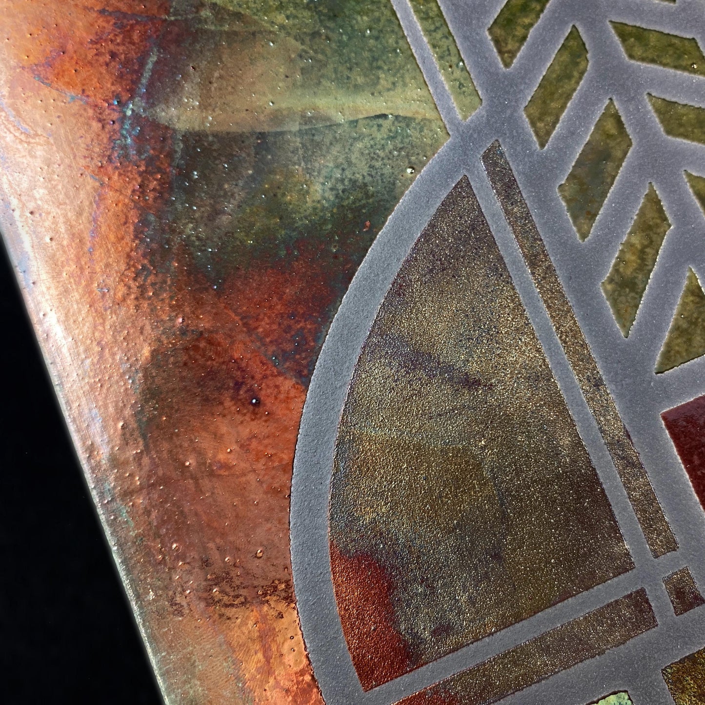 Handmade Quinn Plate, Raku Art Pottery, Decorative Pottery