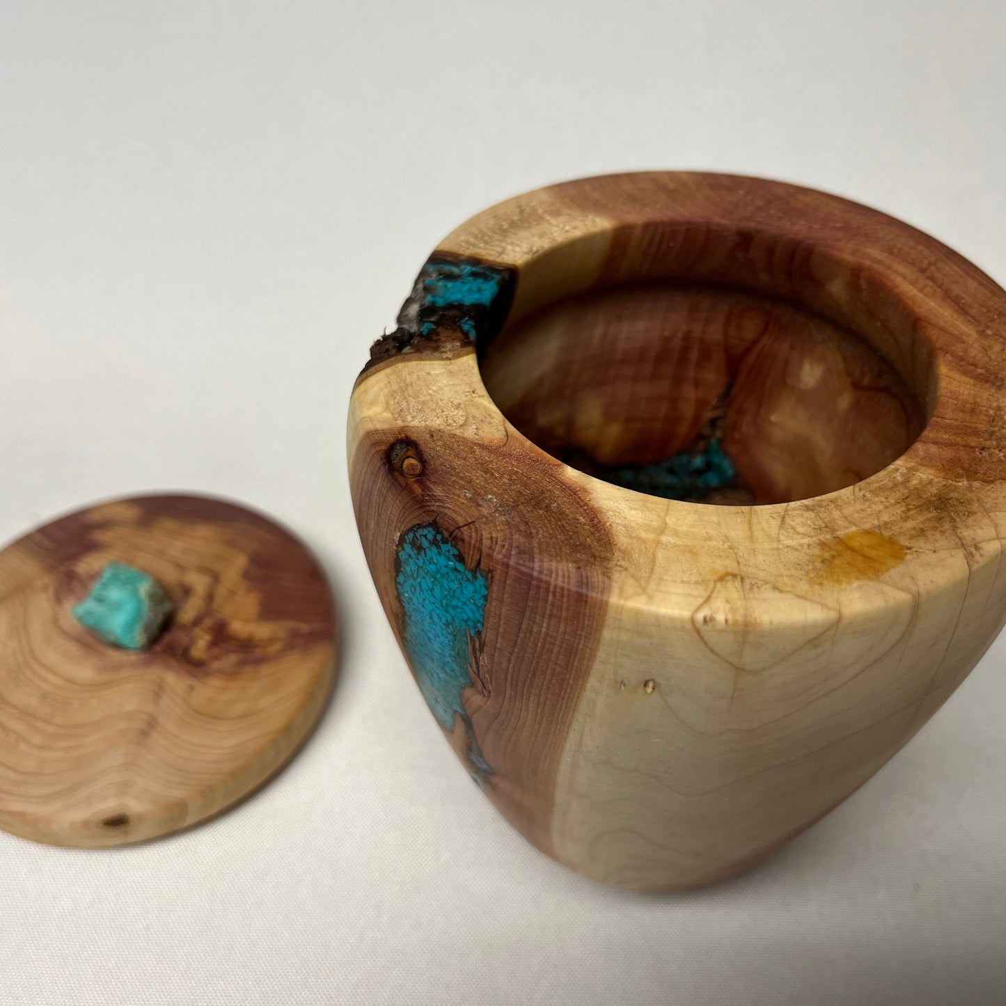 Handmade Rocky Mountain Juniper Wood Jar with Lid, Made in USA