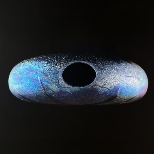 Handmade Round Basic Vase Raku Art Pottery, Decorative Pottery