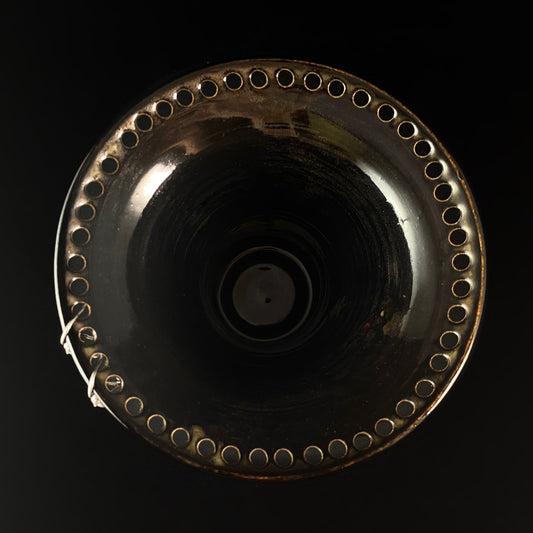 Handmade Sepia and Gold Earring Holder Functional