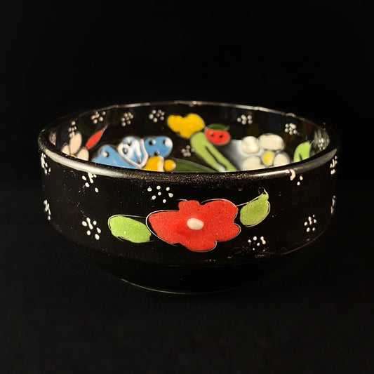 Handmade Small Bowl, Functional and Decorative Turkish Pottery, Cottagecore Style, Black