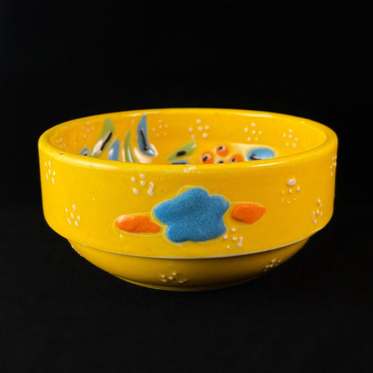 Handmade Small Bowl, Functional and Decorative Turkish Pottery, Cottagecore Style, Yellow