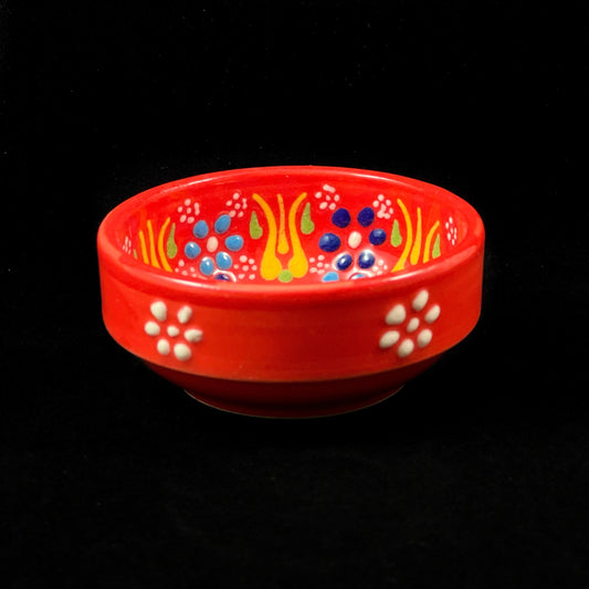 Handmade Sugar Bowl, Functional and Decorative Turkish Pottery, Cottagecore Style, Red