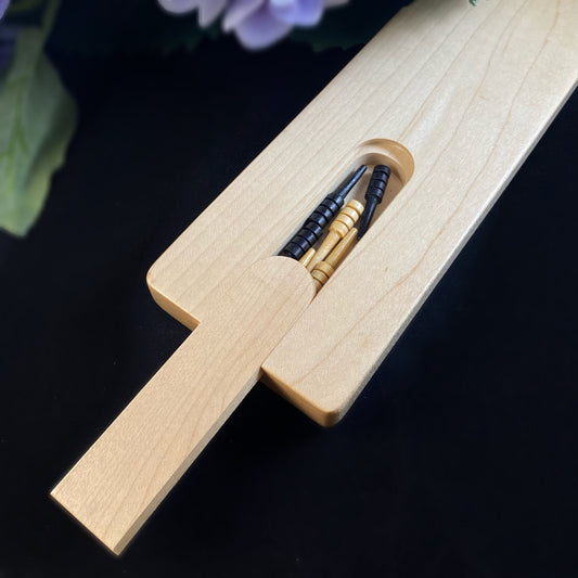 Handmade Wooden Cribbage Board with Pegs - Walnut