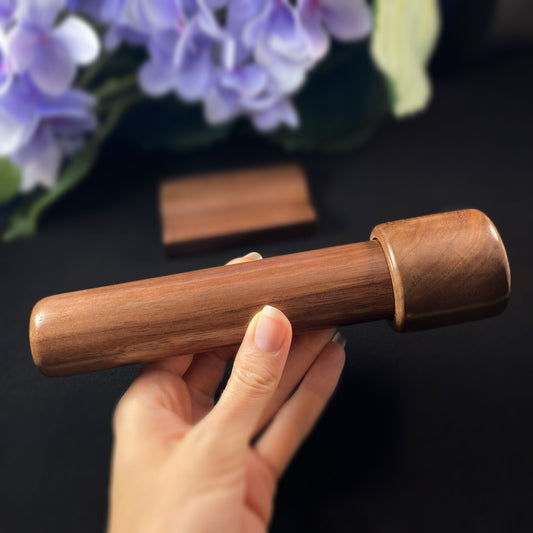 Handmade Wooden Rotating Head Kaleidoscope, Walnut