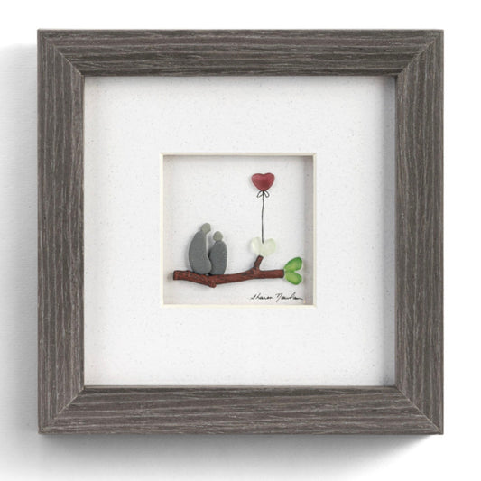 Heart Full of Love Sharon Nowlan Pebble Art - Gray