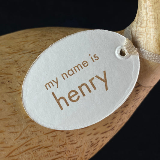 Henry - Hand-carved and Hand-painted Bamboo Duck