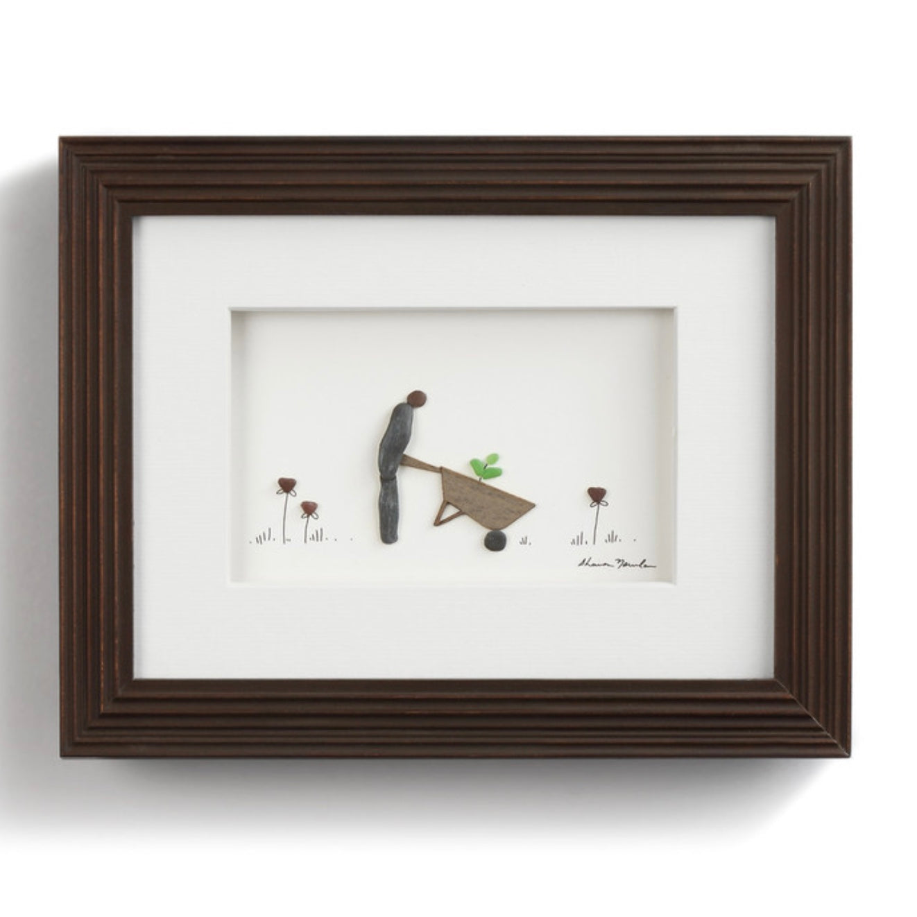 How Does Your Garden Grow Sharon Nowlan Pebble Art - Brown