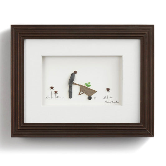 How Does Your Garden Grow Sharon Nowlan Pebble Art - Brown