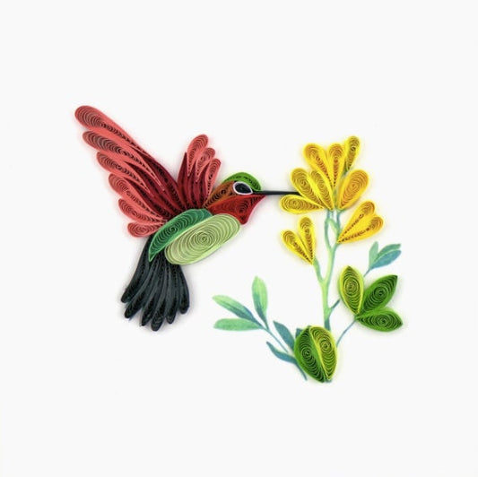 Hummingbird - Framed Quilling Artwork