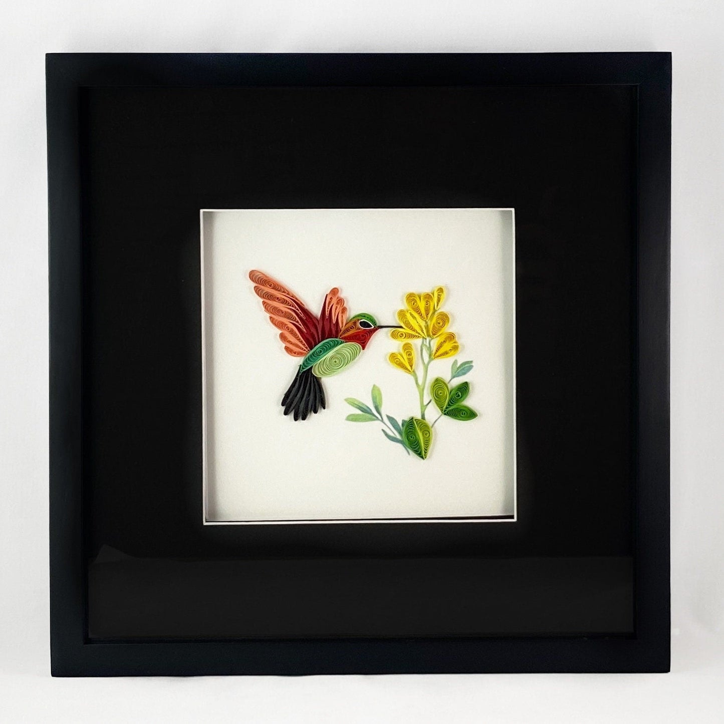 Hummingbird - Framed Quilling Artwork