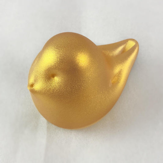Golden Bird of Good Fortune, Hand Blown Glass Bird - Unique Decor, Made in USA