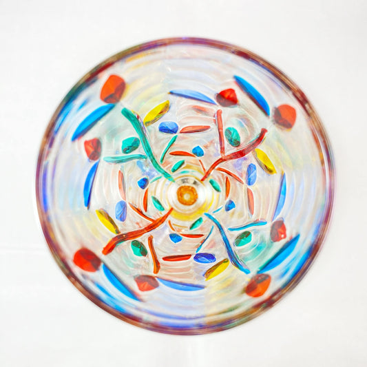 Yellow Stem Tree of Life Venetian Glass Champagne Flute - Handmade in Italy, Colorful Murano Glass