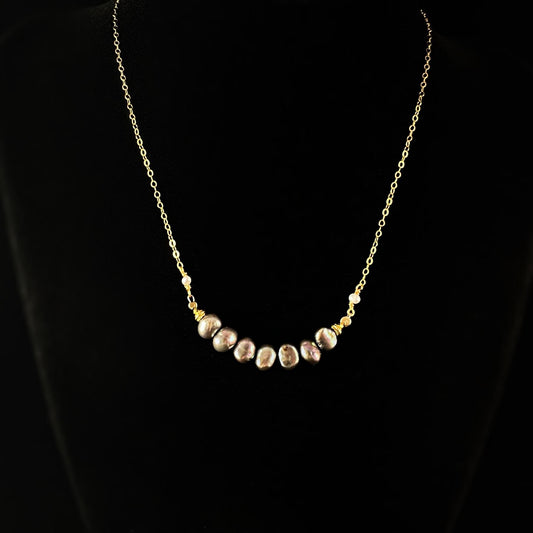 Dainty Pearl Necklace, Handmade in USA - Avaasi
