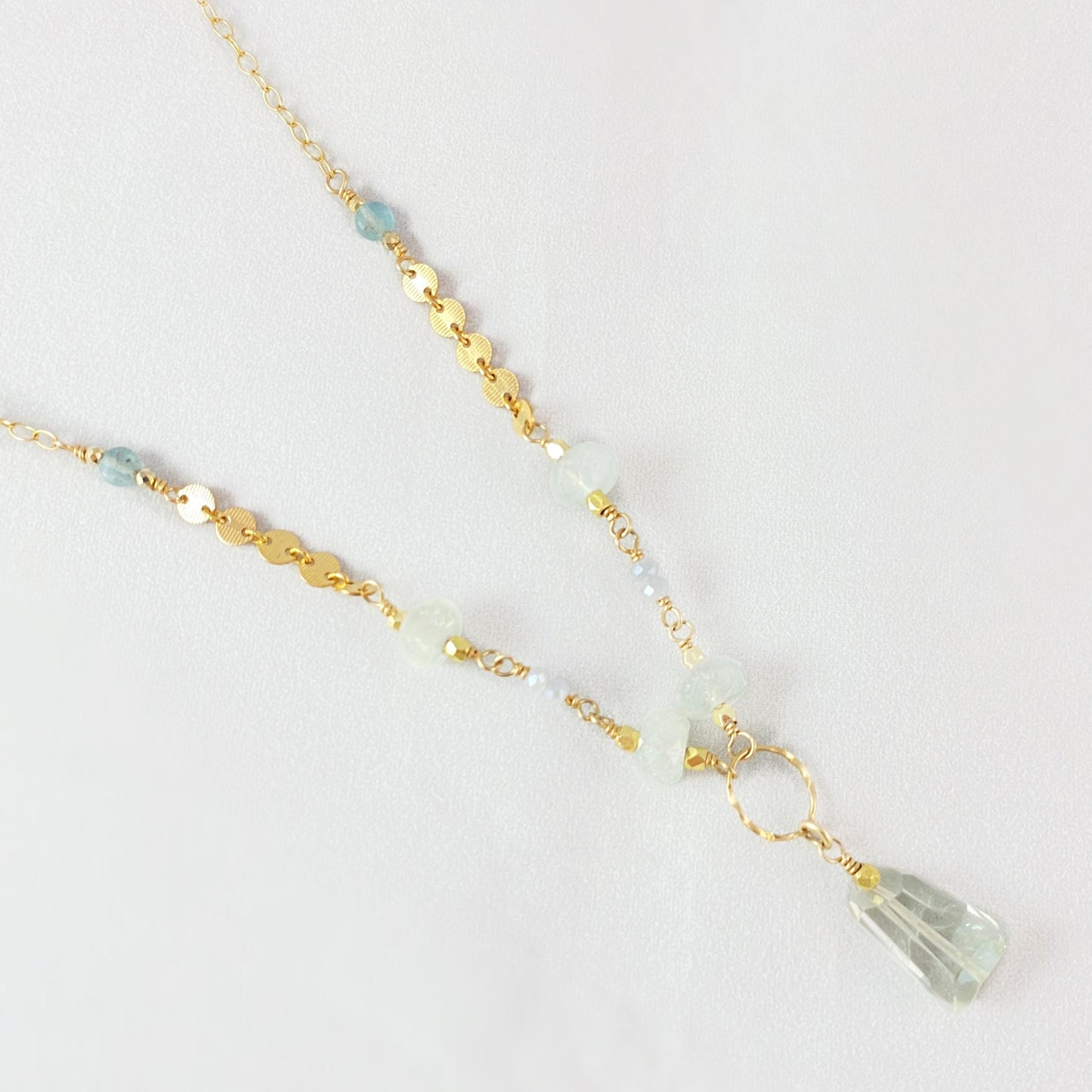 Delicate Gold Beaded Necklace, Handmade in USA - Avaasi