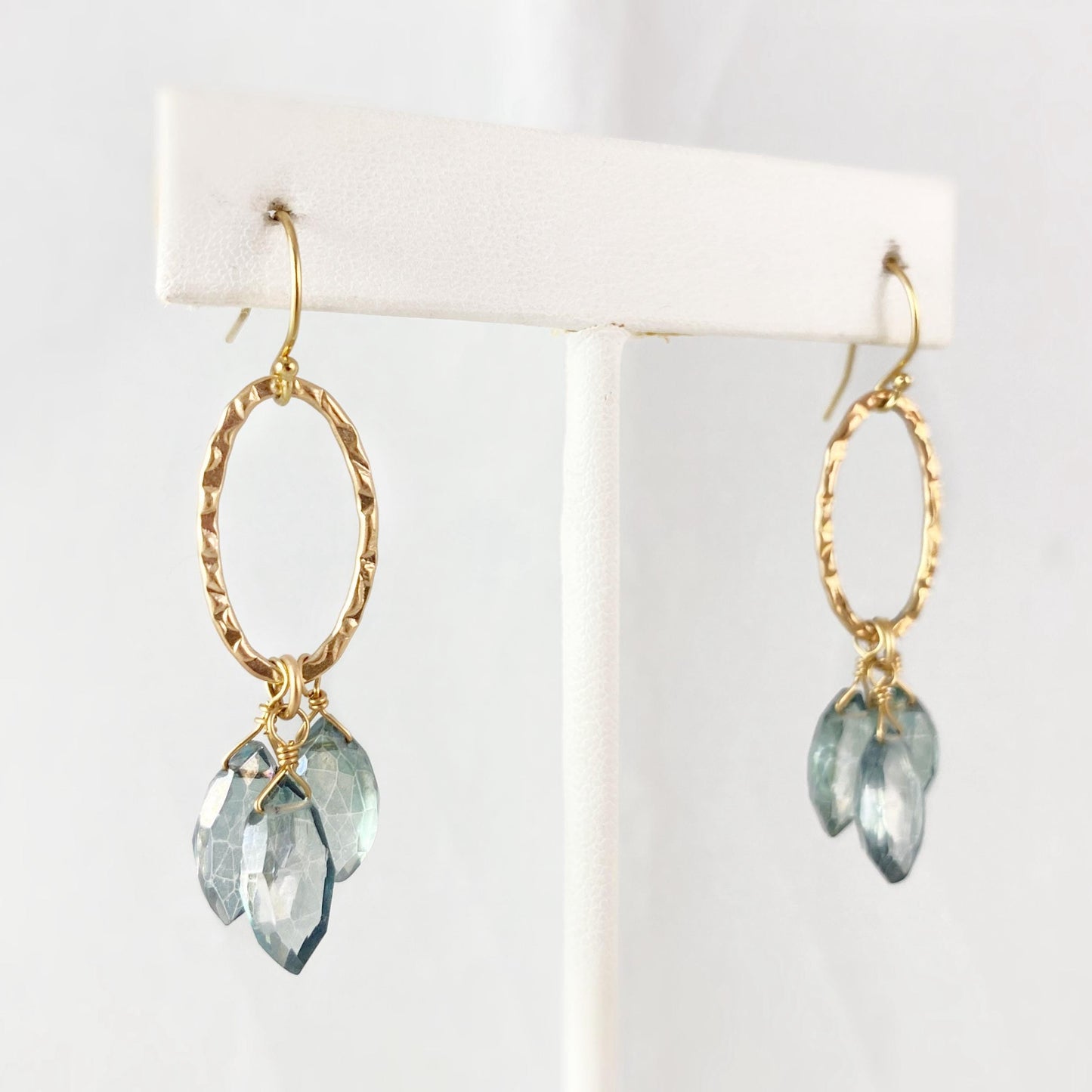Elegant Cluster Drop Earrings, Handmade in USA - Avaasi