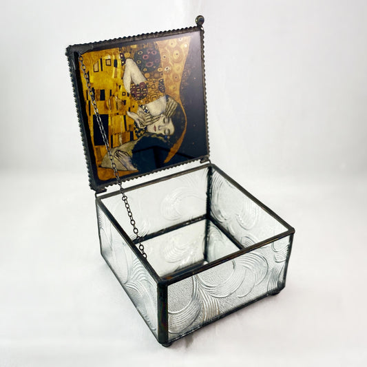 Klimt The Kiss Art Glass Keepsake Jewelry Box