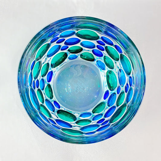 Venetian Glass Kaleidoscope SD Whiskey Glass - Handmade in Italy, Colorful Murano Glass