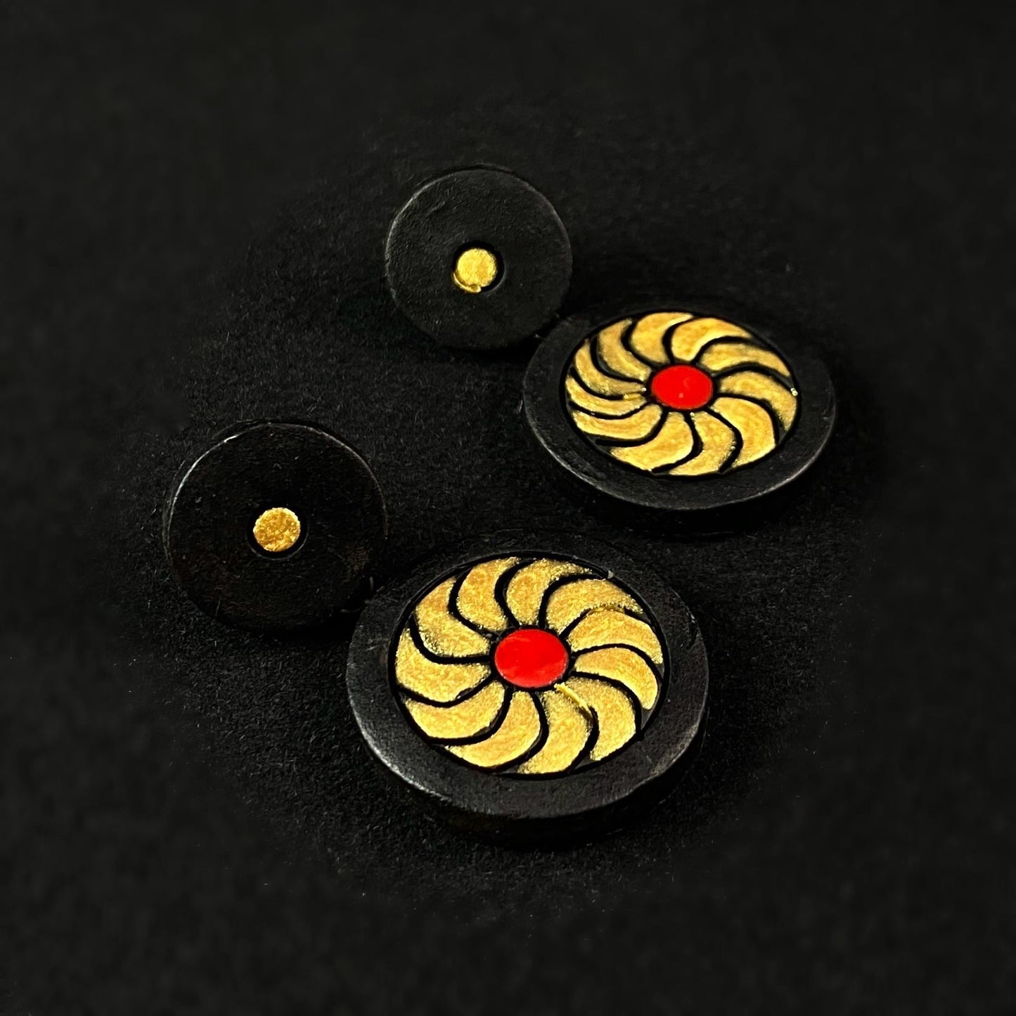 Handmade Vibrant Sunburst Clay Earrings