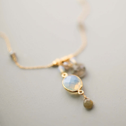 Opalite Bezel Necklace