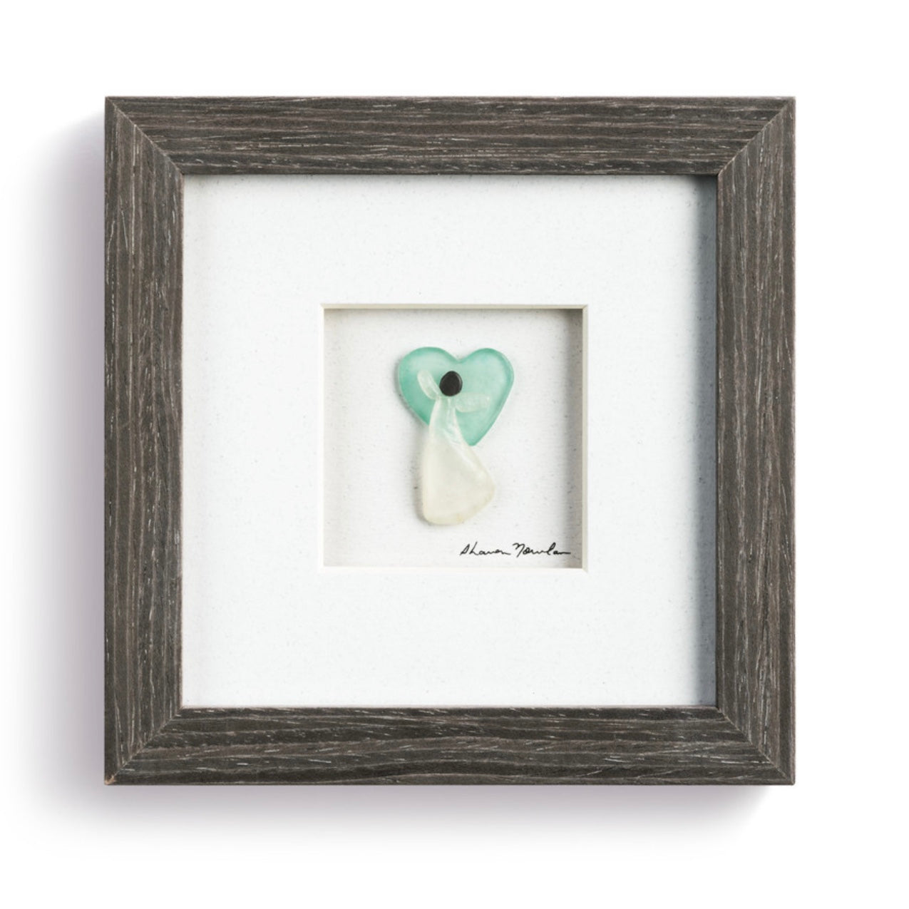 In My Heart Sharon Nowlan Pebble Art - Gray