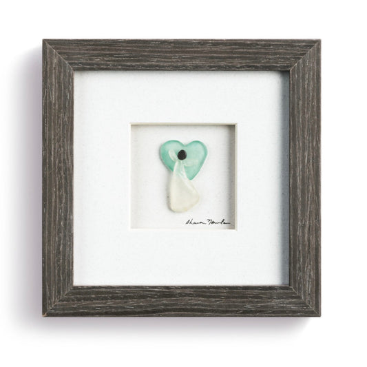 In My Heart Sharon Nowlan Pebble Art - Gray