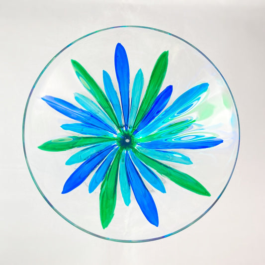 Incanto SD Green Stem Venetian Martini Glass - Handmade in Italy, Colorful Murano Glass