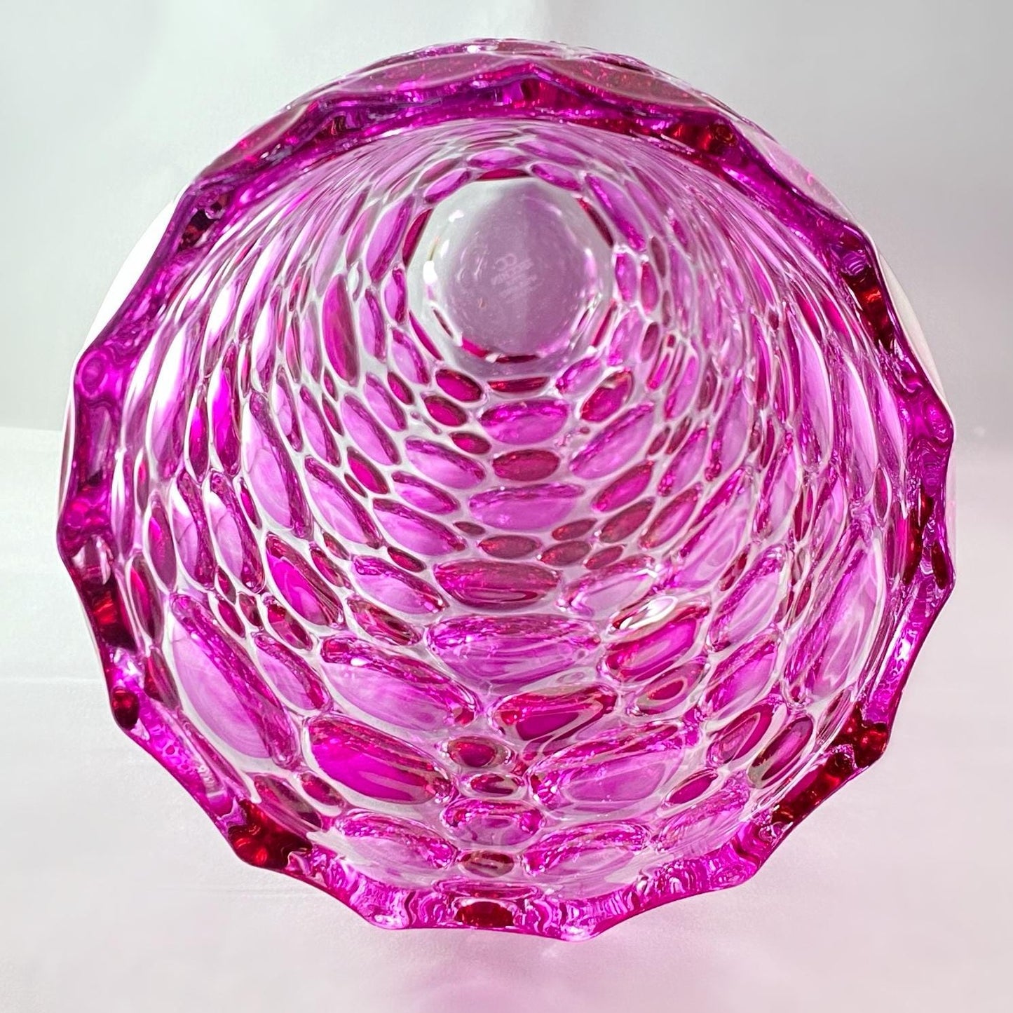 Large Pink/Purple Kaleidoscope Venetian Glass Vase - Handmade in Italy, Colorful Murano Glass Vase