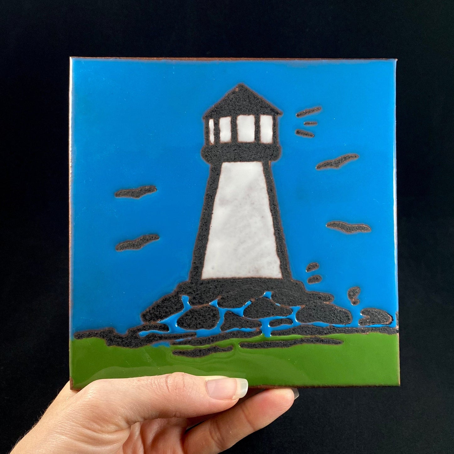 Handmade Glazed Tile, Made in USA - Wall Decor, Table Decor, Trivet