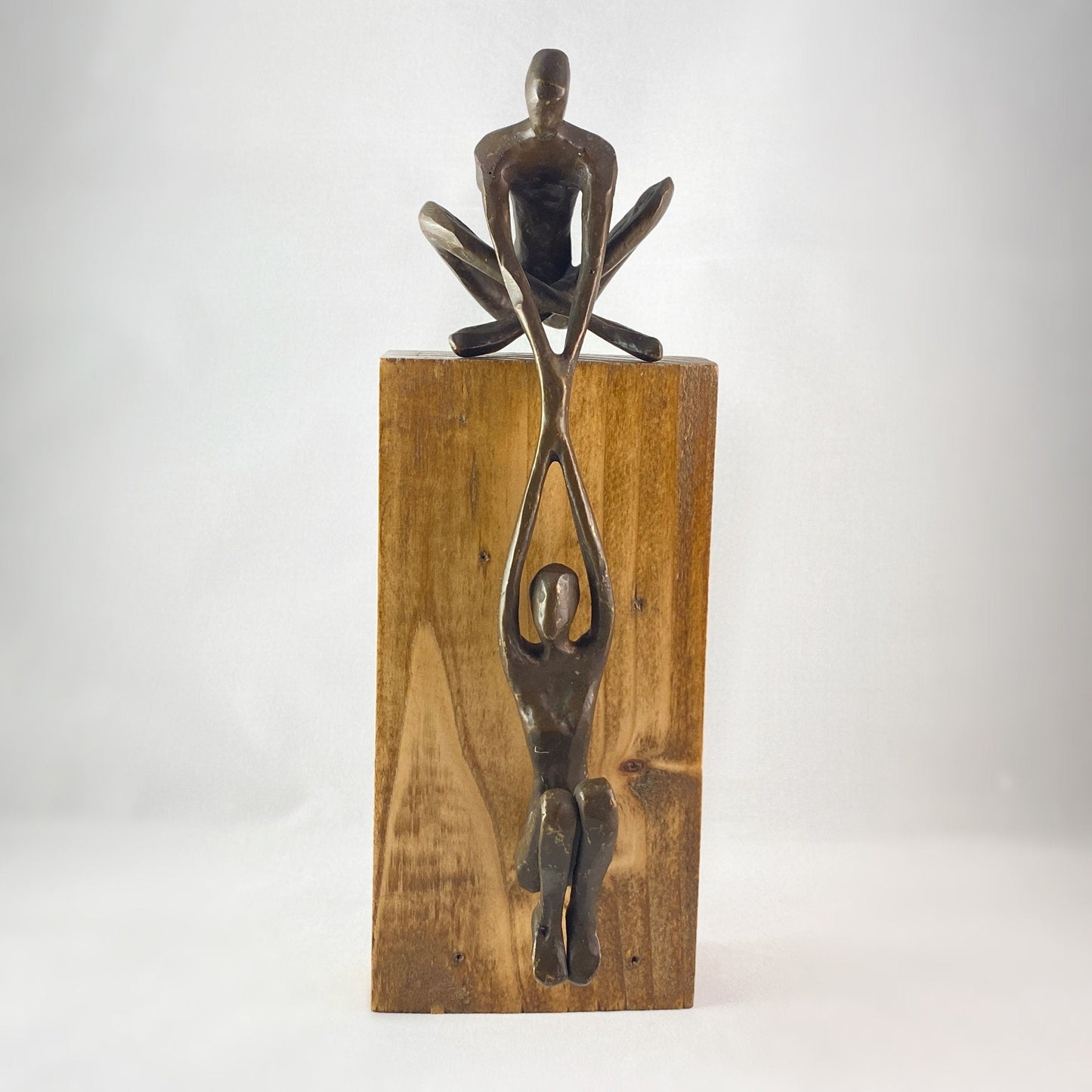 Man Lifting Woman from Ledge Bronze Sculpture - Unique Home Decor