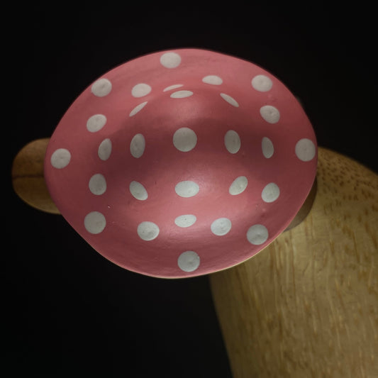 Meg - Hand-carved and Hand-painted Bamboo Duck with Mushroom