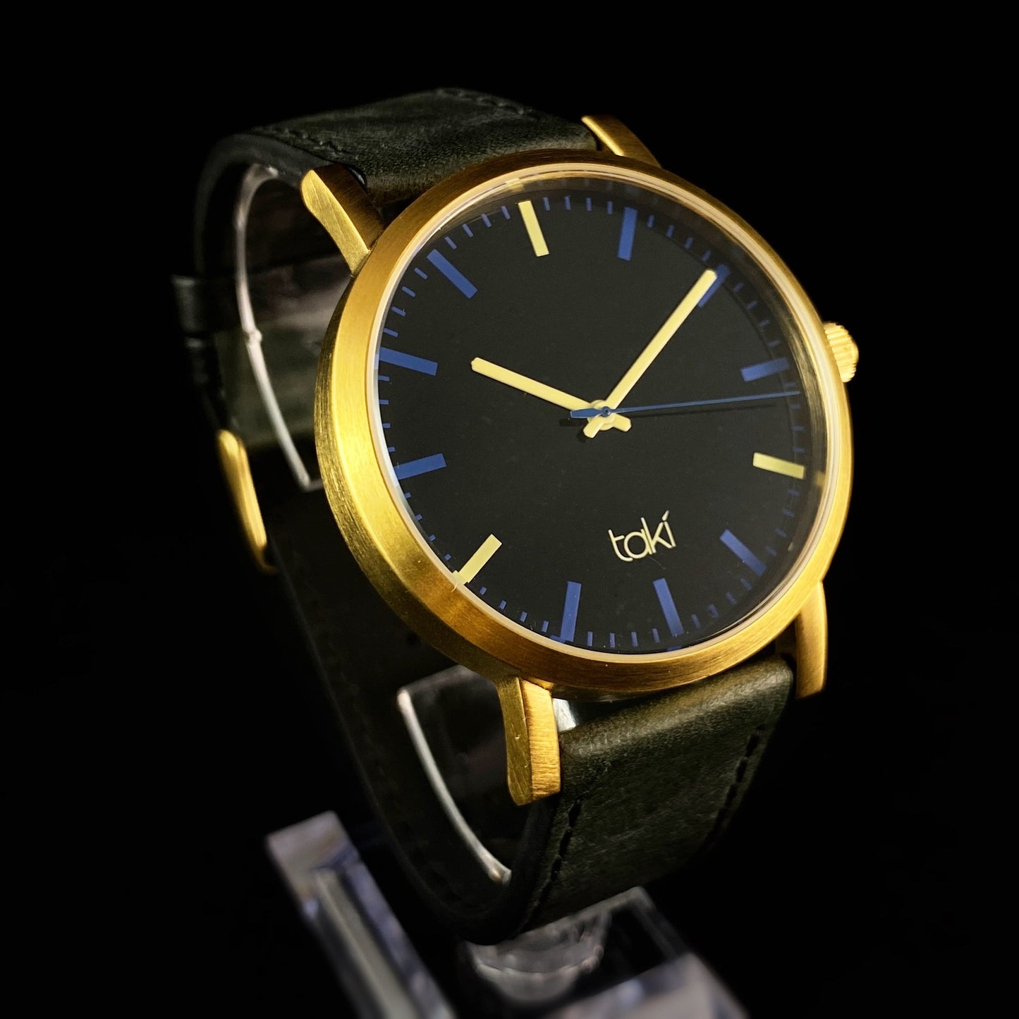 Men’s Watch Olive Leather Band Gold Case - Taki by TOKYObay