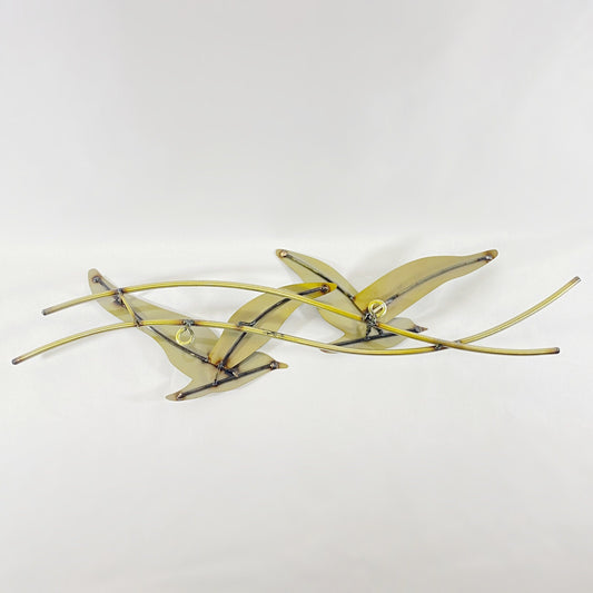 Metal Bird Wall Art Piece - Two Flying Birds/Seagulls