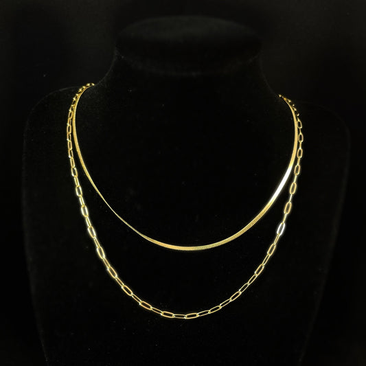 Multi Strand Gold Chain Necklace - Handmade in Spain