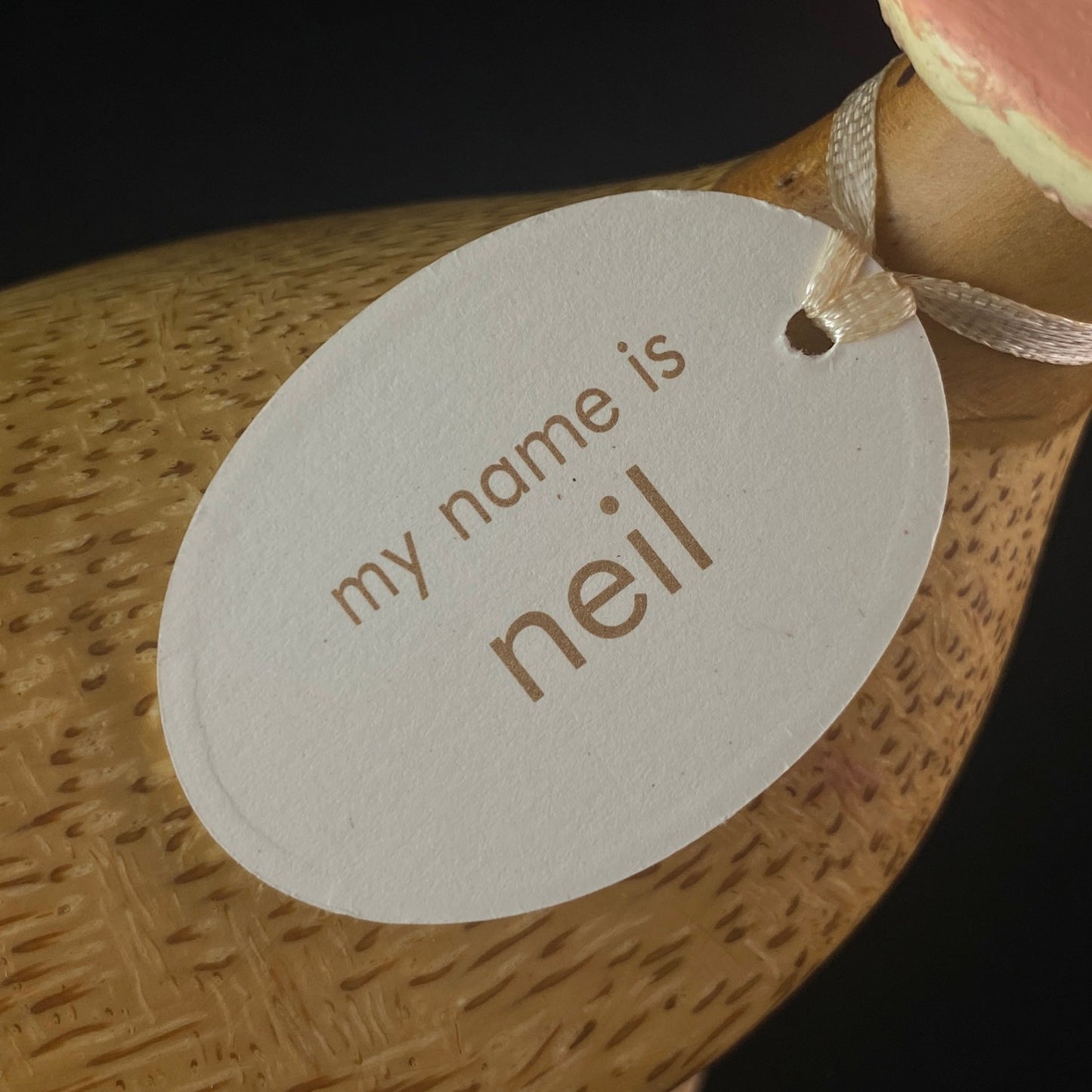 Neil - Hand-carved and Hand-painted Bamboo Duck