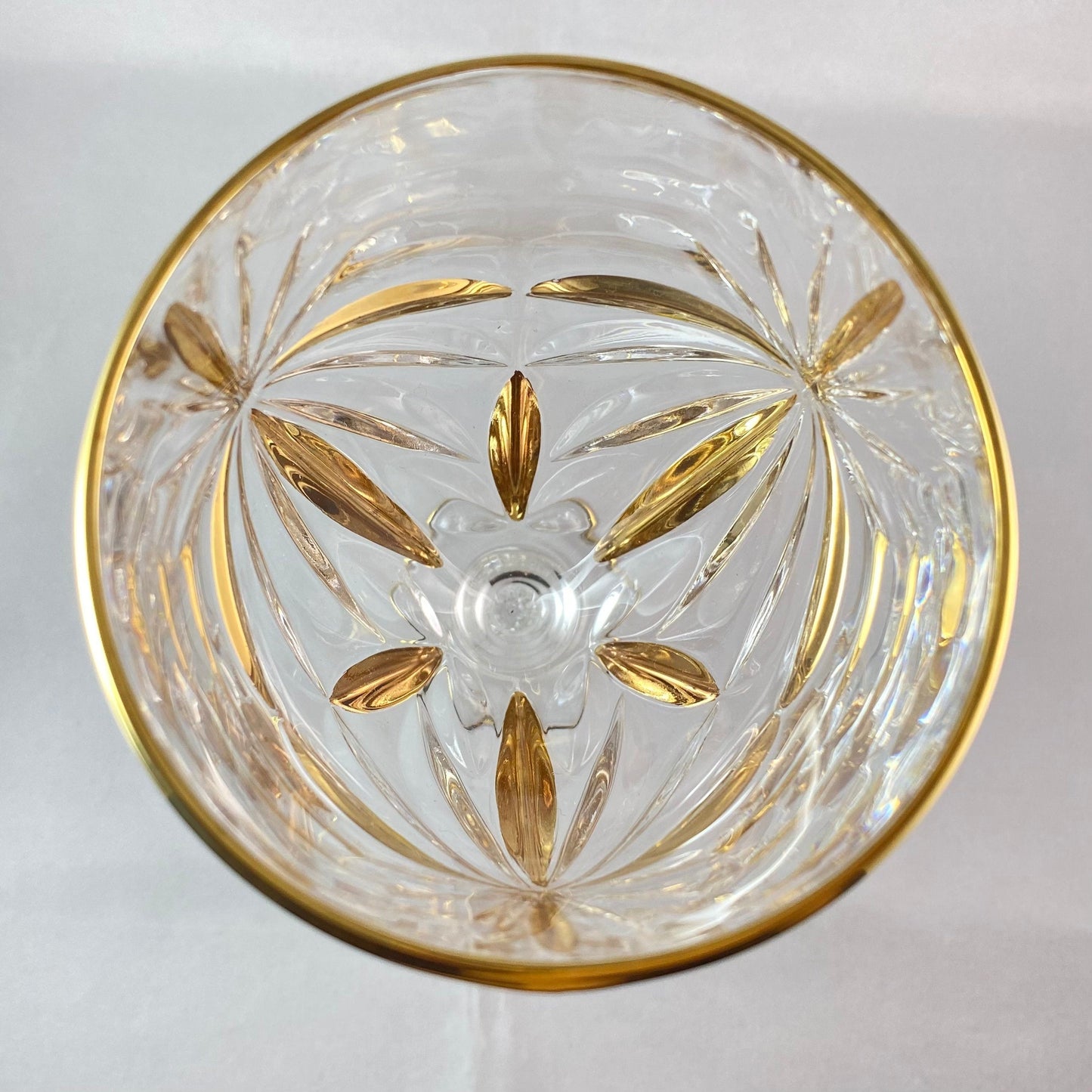 24kt Gold Venetian Glass Wine Glass - Handmade in Italy, Colorful Murano Glass