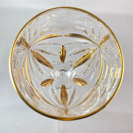 24kt Gold Venetian Glass Wine Glass - Handmade in Italy, Colorful Murano Glass