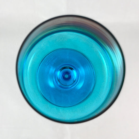 Orange/Green/Blue Ombre Gradient Venetian Glass Wine Glass - Handmade in Italy, Colorful Murano Glass