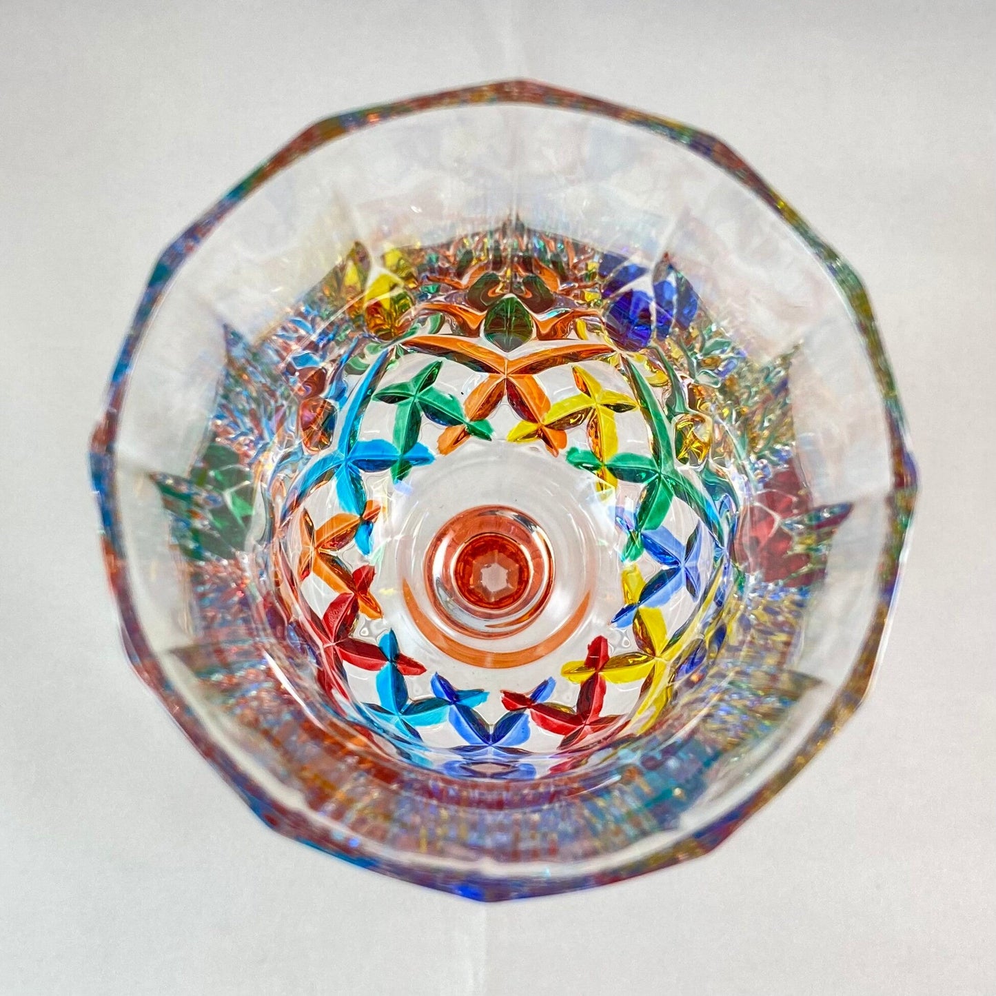 Orange Stem Opera Venetian Glass Wine Glass - Handmade in Italy, Colorful Murano Glass