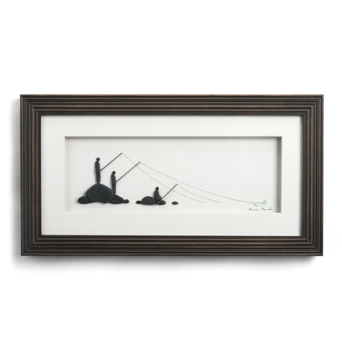 Our Fishing Spot, Sharon Nowlan Pebble Art