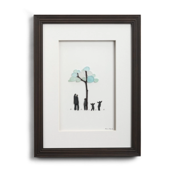Our Roots Are Strong Sharon Nowlan Pebble Art - Brown