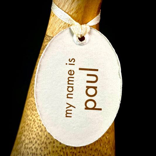 Paul - Hand-carved and Hand-painted Bamboo Duck