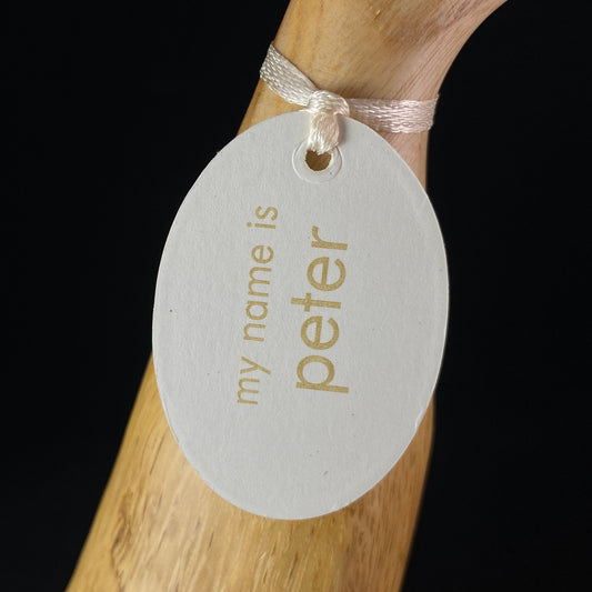 Peter - Hand-carved and Hand-painted Bamboo Duck